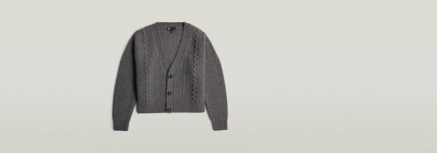 gilet court en maille torsadée