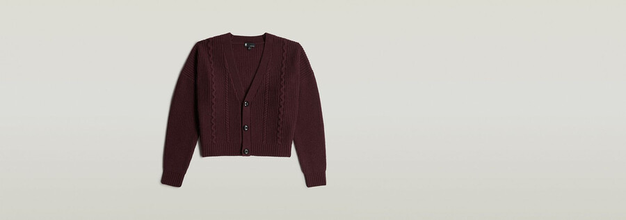gilet court en maille torsadée