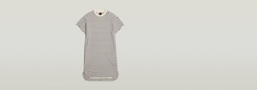 robe t-shirt ample à rayures