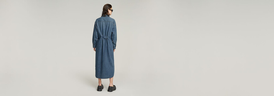 robe chemise à languette longue