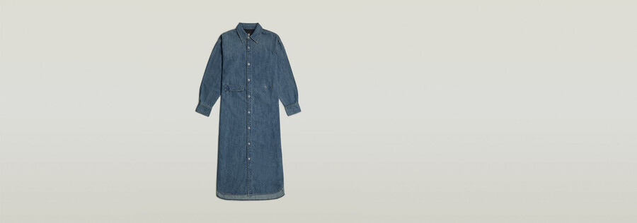 robe chemise à languette longue