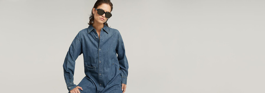 robe chemise à languette longue