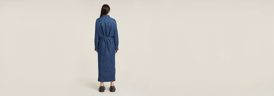 robe chemise à languette longue