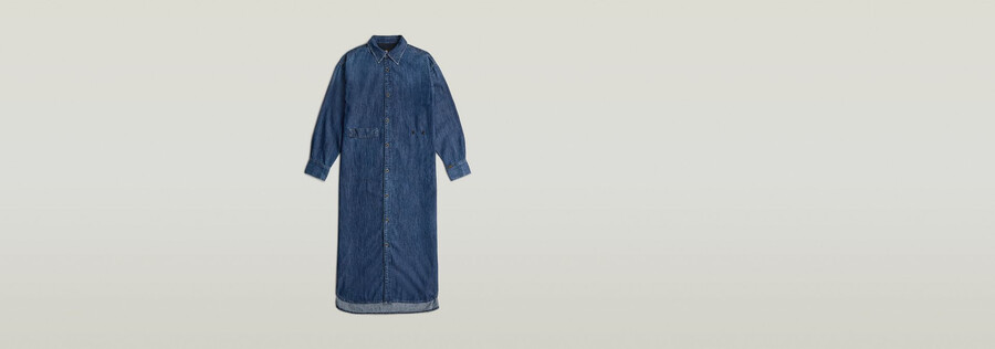 robe chemise à languette longue