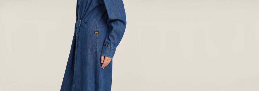 robe chemise à languette longue