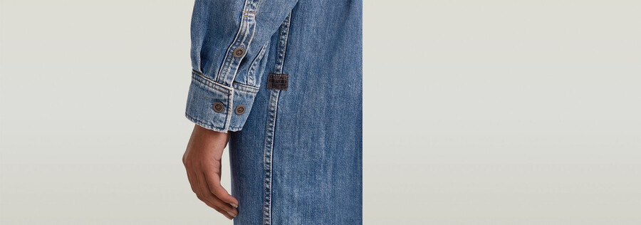 robe en jean oversize ceinturée