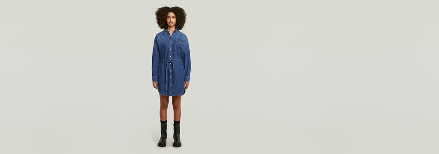 robe chemise ceinturée