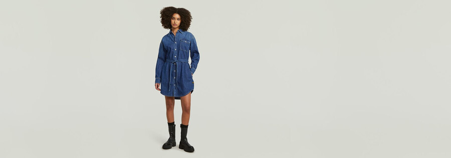 robe chemise ceinturée