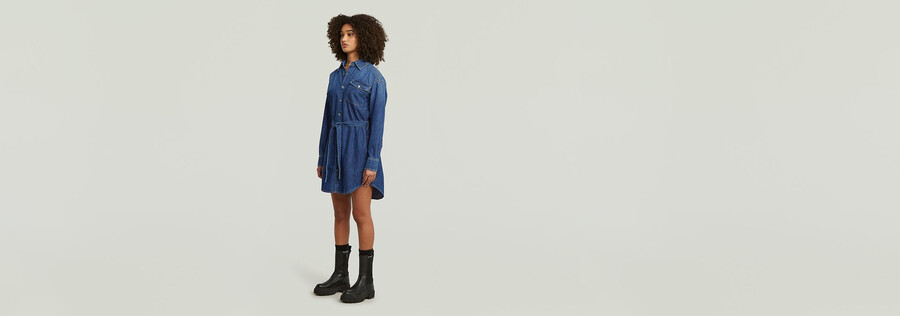robe chemise ceinturée