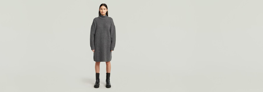 robe en maille torsadée