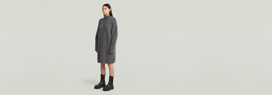 robe en maille torsadée