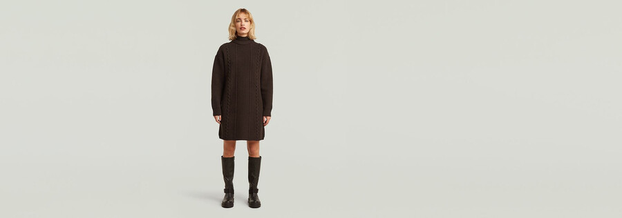 robe en maille torsadée ample