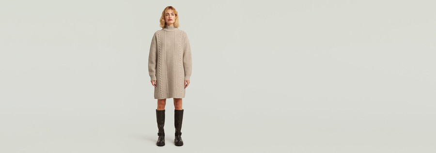robe en maille torsadée ample