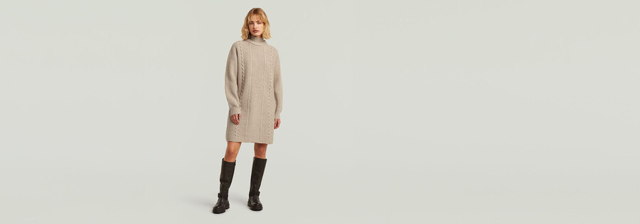 robe en maille torsadée ample