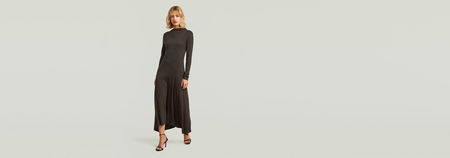 robe drapée en jersey
