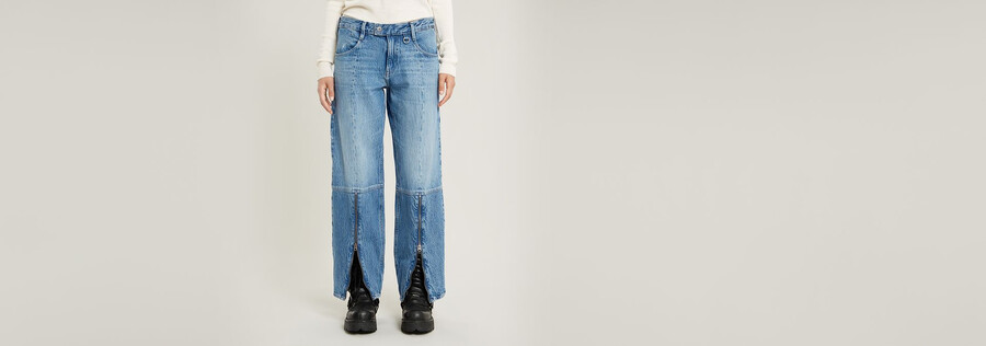jean judee biker taille basse ample