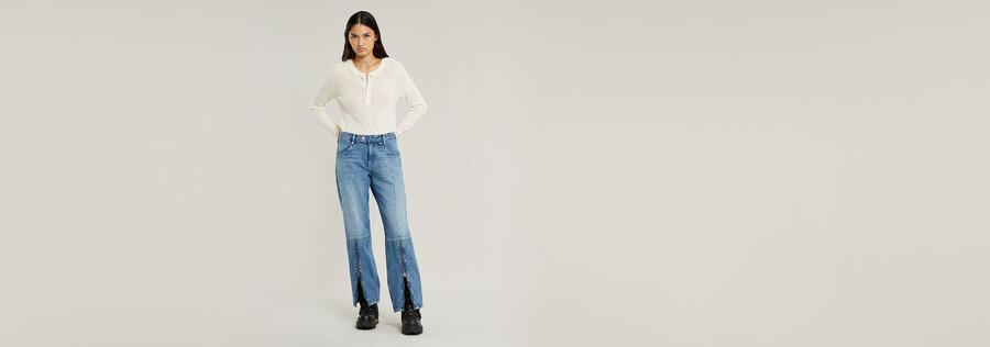 jean judee biker taille basse ample