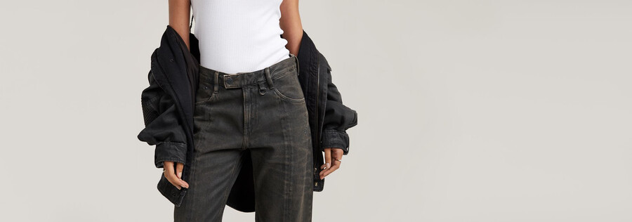jean judee biker taille basse ample