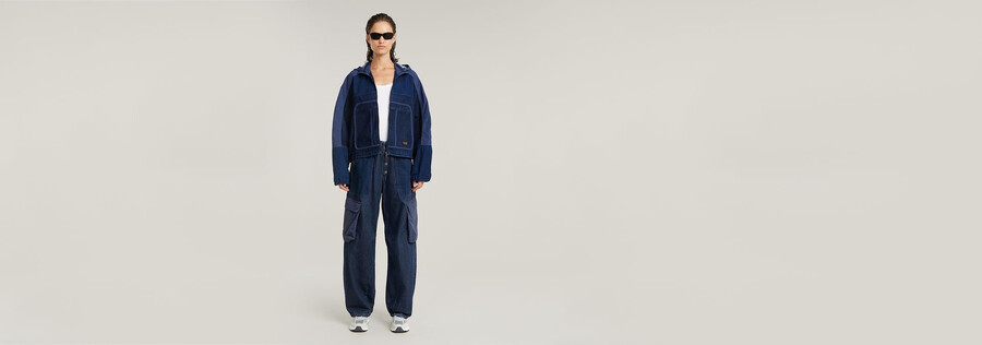 mélange de tissus cocoon jeans