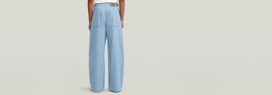 jean cargo ample à ceinture
