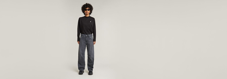 jean eve à jambes larges et basses