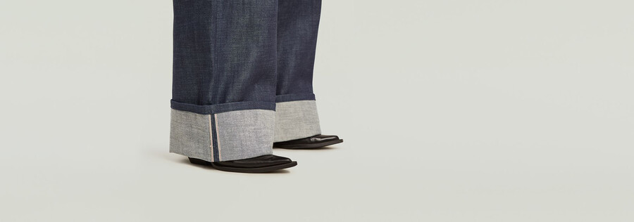 jeans à lisière de skateur