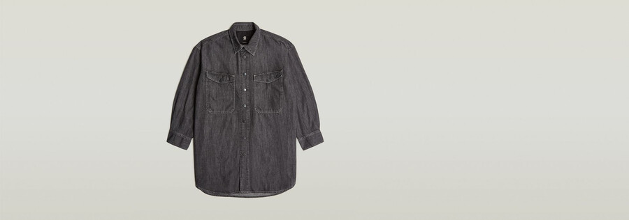chemise en jean oversize evergreen