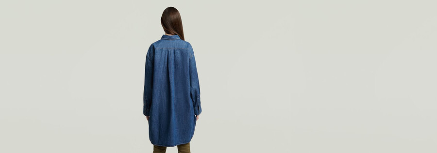chemise en jean oversize evergreen