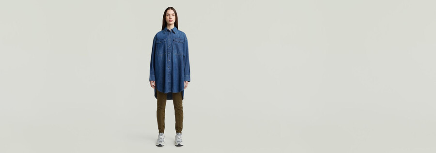 chemise en jean oversize evergreen