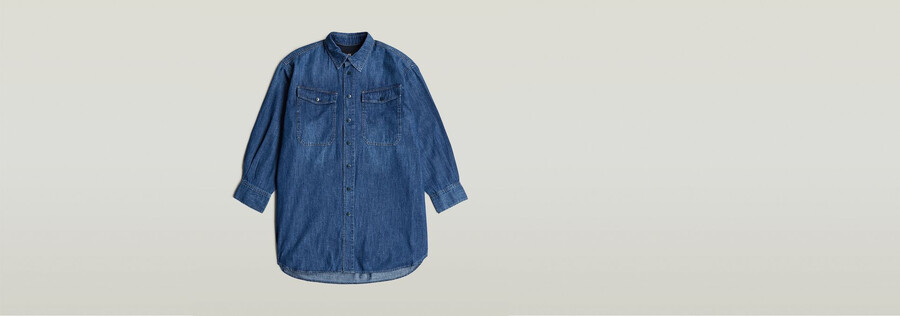 chemise en jean oversize evergreen
