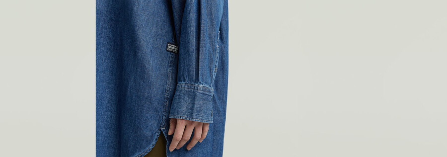 chemise en jean oversize evergreen