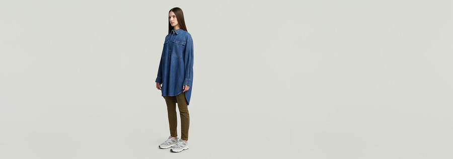 chemise en jean oversize evergreen