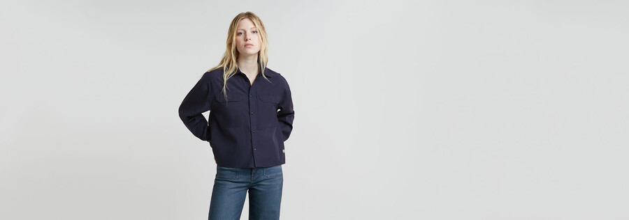 chemise courte à poches