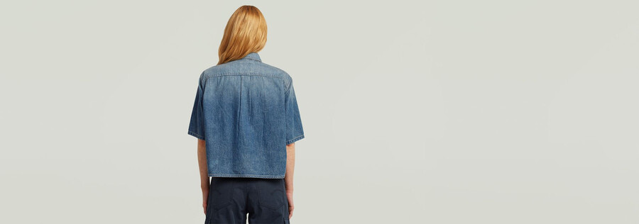 chemise carrée décontractée à une poche