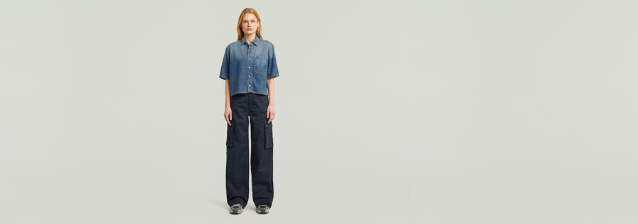 chemise carrée décontractée à une poche