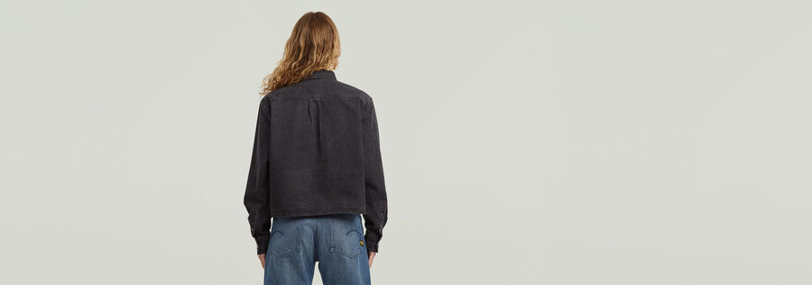 chemise carrée décontractée à une poche