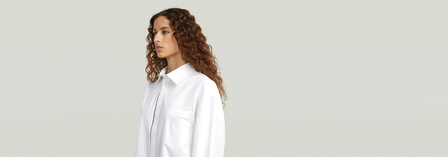 chemise oversize zippée en popeline
