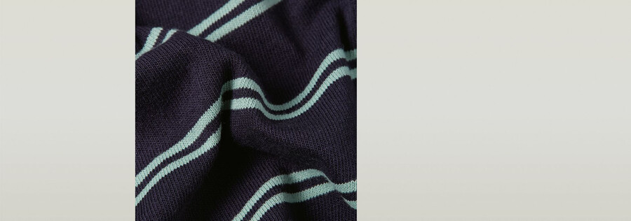 t-shirt à rayures carrées en a