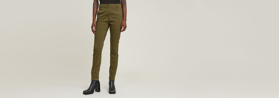 pantalon skinny taille haute soudé