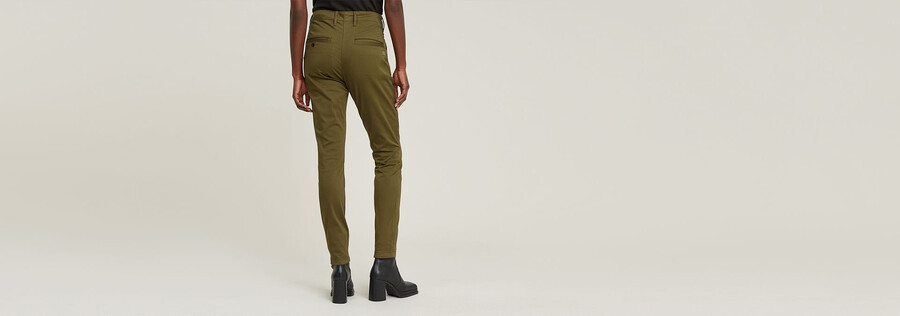 pantalon skinny taille haute soudé