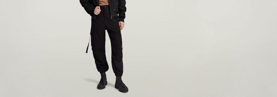 pantalon cargo court à cordon de serrage