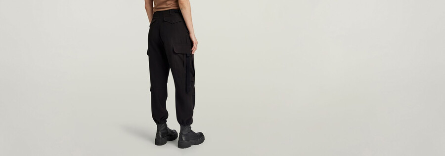 pantalon cargo court à cordon de serrage