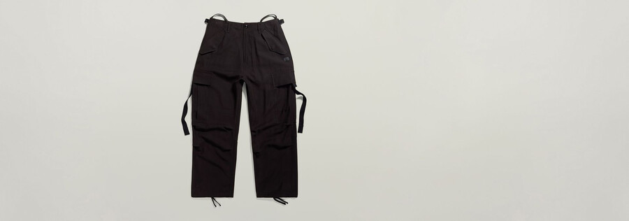 pantalon cargo court à cordon de serrage
