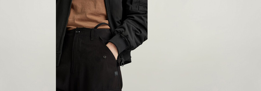 pantalon cargo court à cordon de serrage