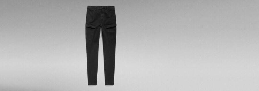 pantalon cargo ultra skinny kafey