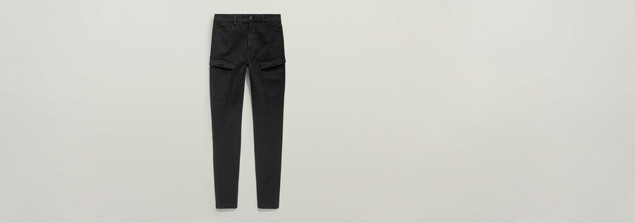 pantalon cargo ultra skinny kafey