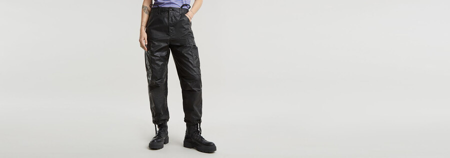 pantalon cargo court à cordon de serrage