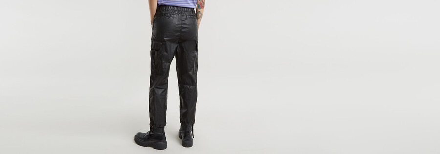pantalon cargo court à cordon de serrage