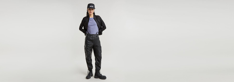 pantalon cargo court à cordon de serrage