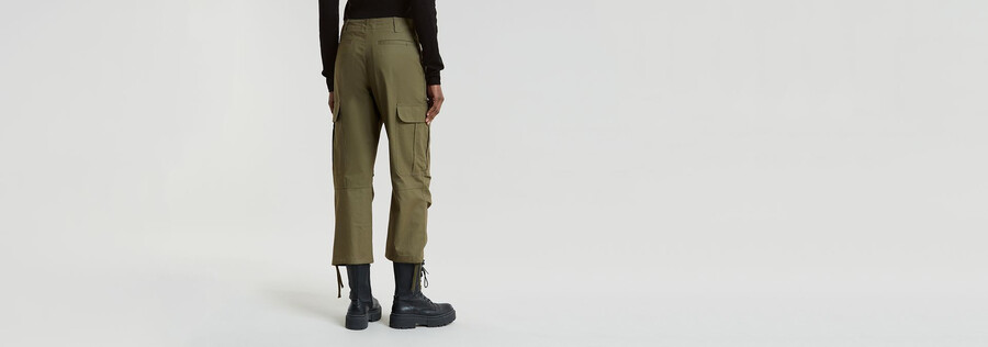pantalon cargo court à cordon de serrage